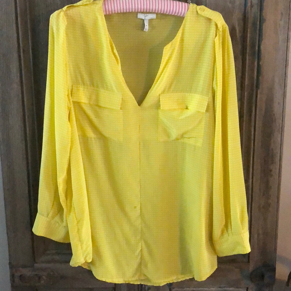 Joie Silk Yellow Blouse